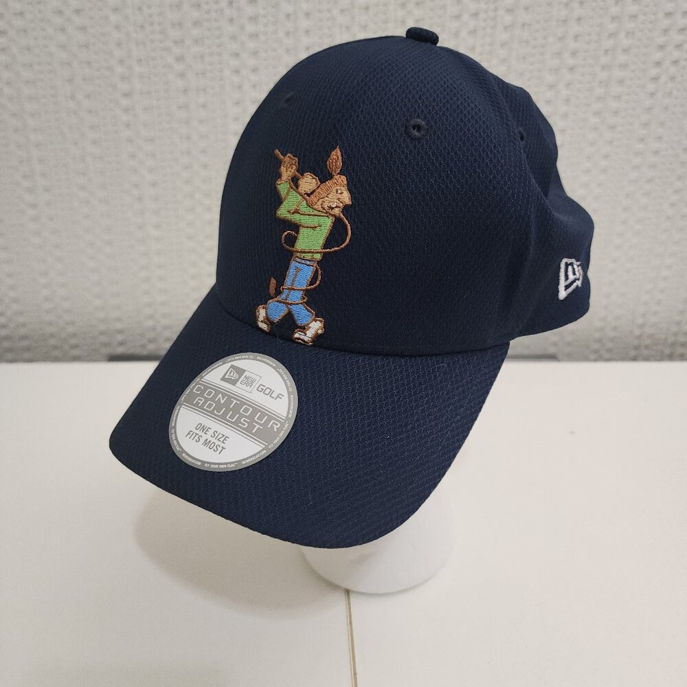 New Era Golf Navy Embroidered Cowboy Character Hat Adjustable Cap NEW
